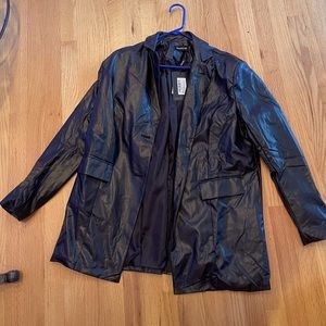 Pretty Little Thing Faux Leather Blazer